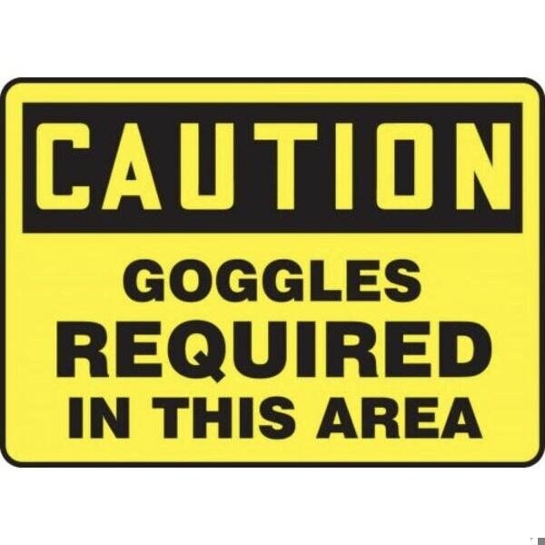 Accuform OSHA CAUTION SAFETY SIGN GOGGLES MPPE746VP MPPE746VP - main